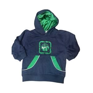 Vintage Y2K Center check embroidered blue and green basketball hoodie size 3t